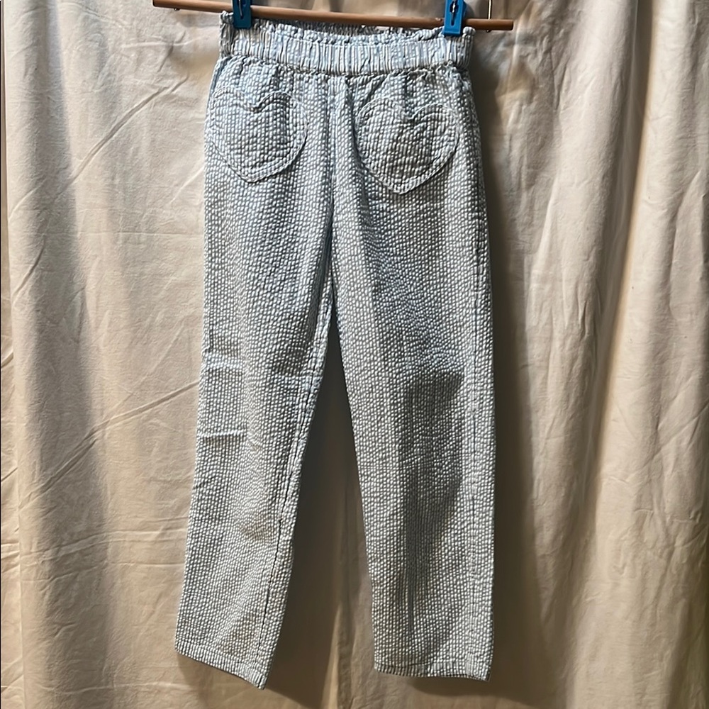 Bonton Light Blue Striped Pants